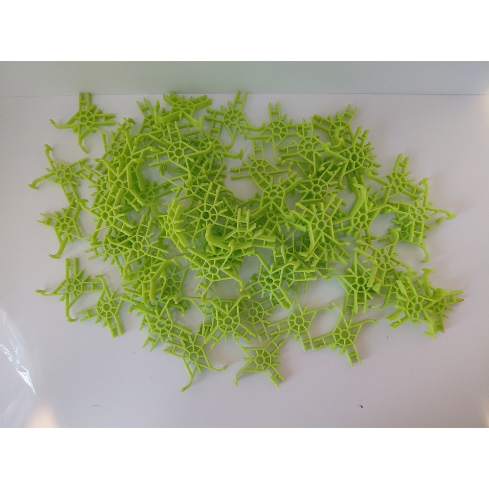 (75) K'NEX Fluorescent Green Coaster Track Connectors Knex‎ Replacement Parts